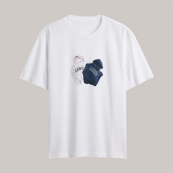 XXS UNISEX Gap × Sandy Liang Organic Cotton Graphic T-Shirt NWT White Tee - Picture 1 of 6